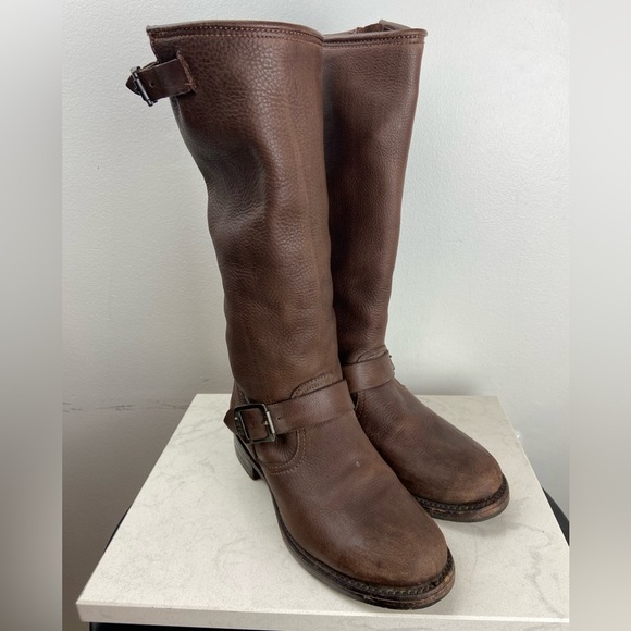 Frye Brown Leather Riding Boots - Picture 8 of 16